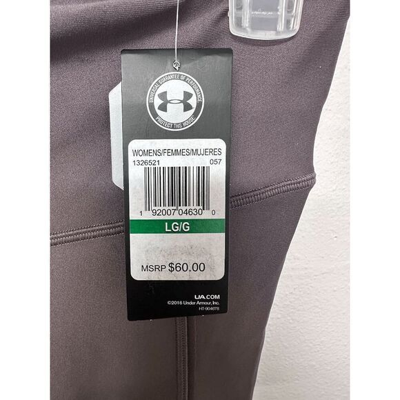 Under Armour Women's Armour Fly Fast Raised Thread Leggings - Ash Taupe L - Picture 9 of 9